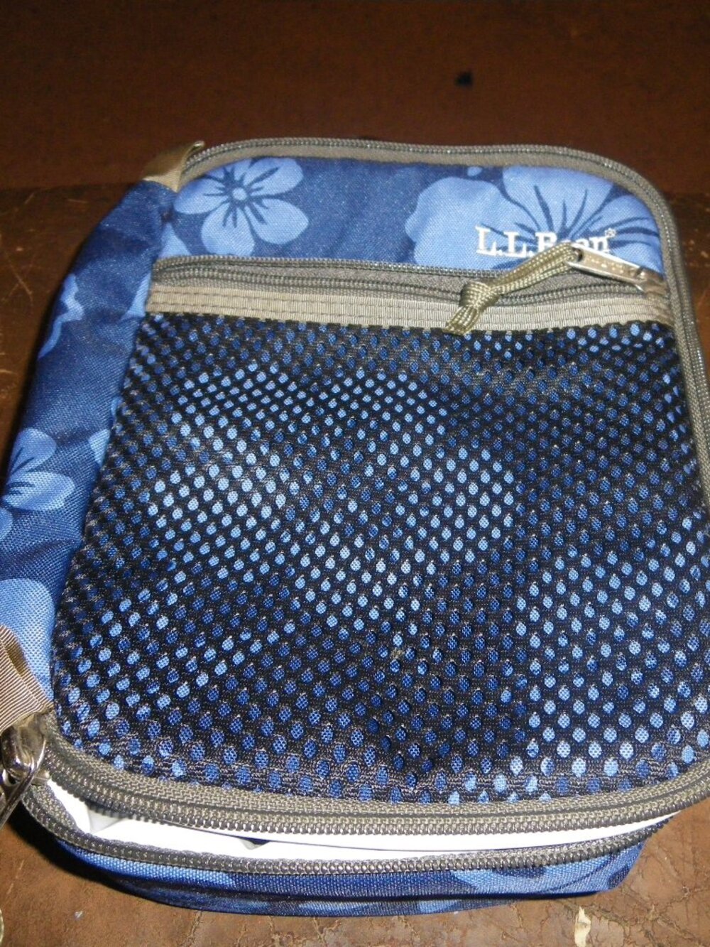 L.L. Bean Insulated Lunchbox Bag w/ Hibiscus Flower Graphics